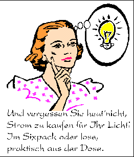 Werbung für Dosenstrom